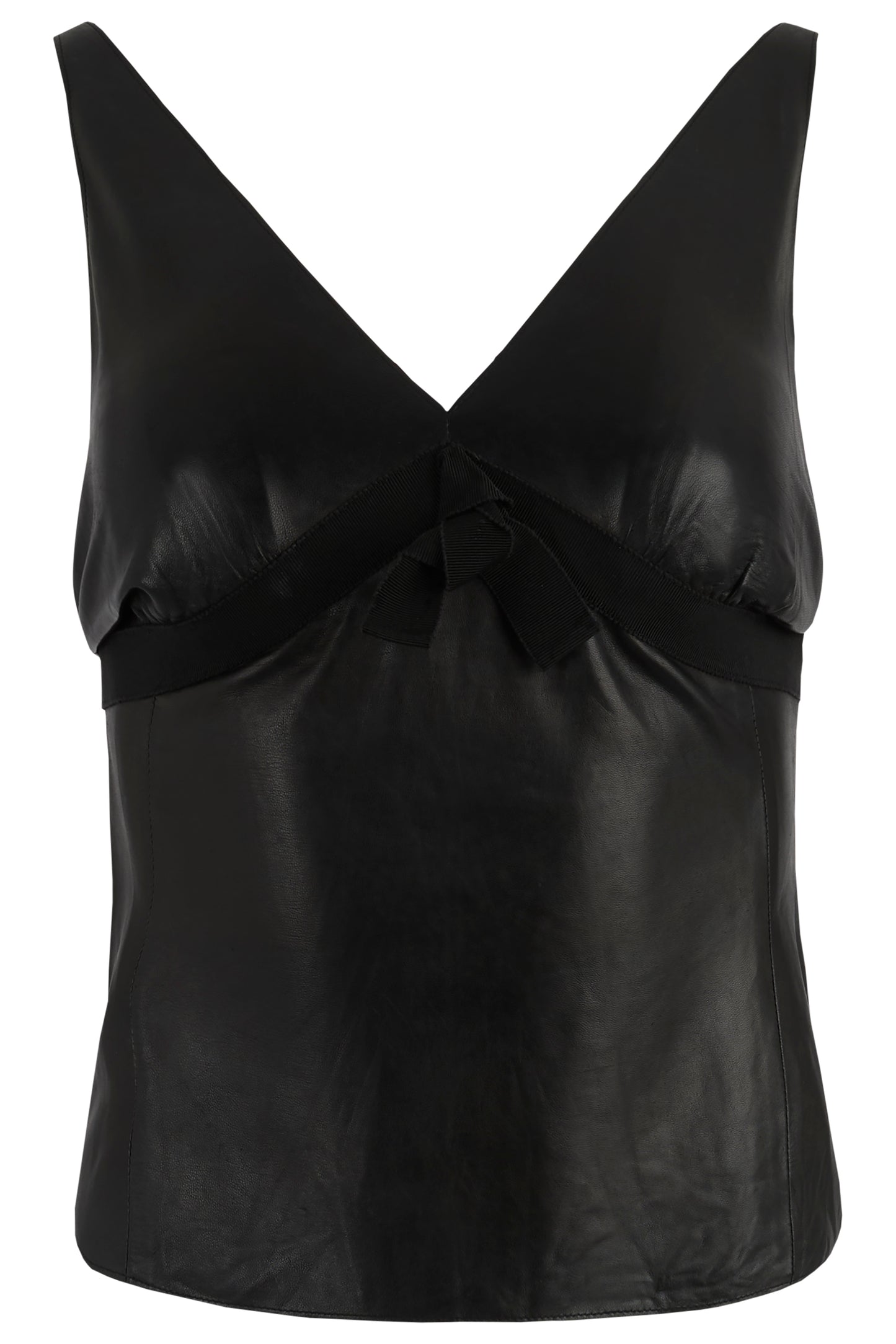 Prada F/W 2000 Leather Ribbon Top