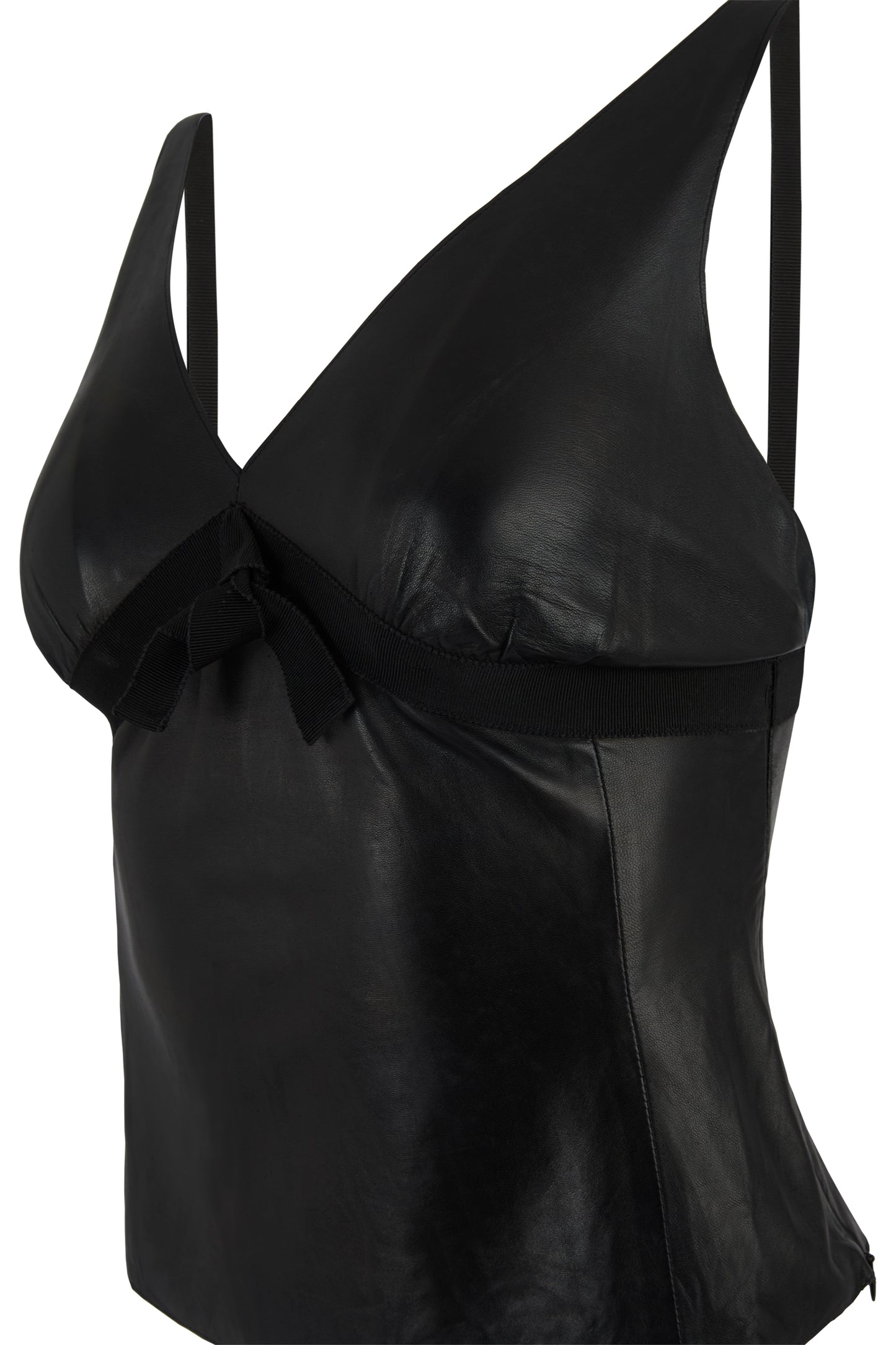 Prada F/W 2000 Leather Ribbon Top