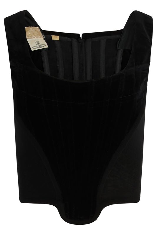 Vintage Vivienne Westwood "Cafe Society S/S 1994 Black Velvet Corset