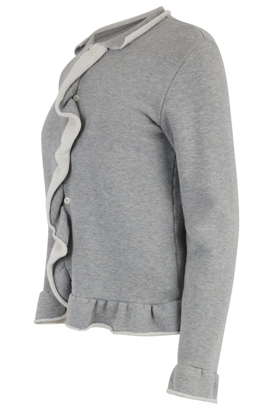 Vintage 2000's Comme des Garçons Grey Ruffles Cardigan