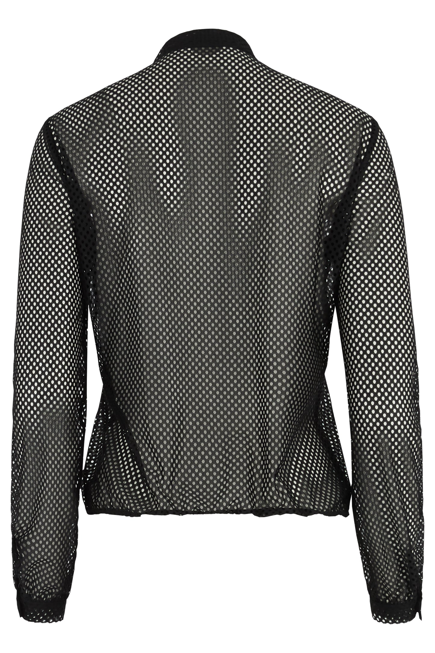 Vintage Miu Miu F/W 2000's Runway Perforated Black Blouse