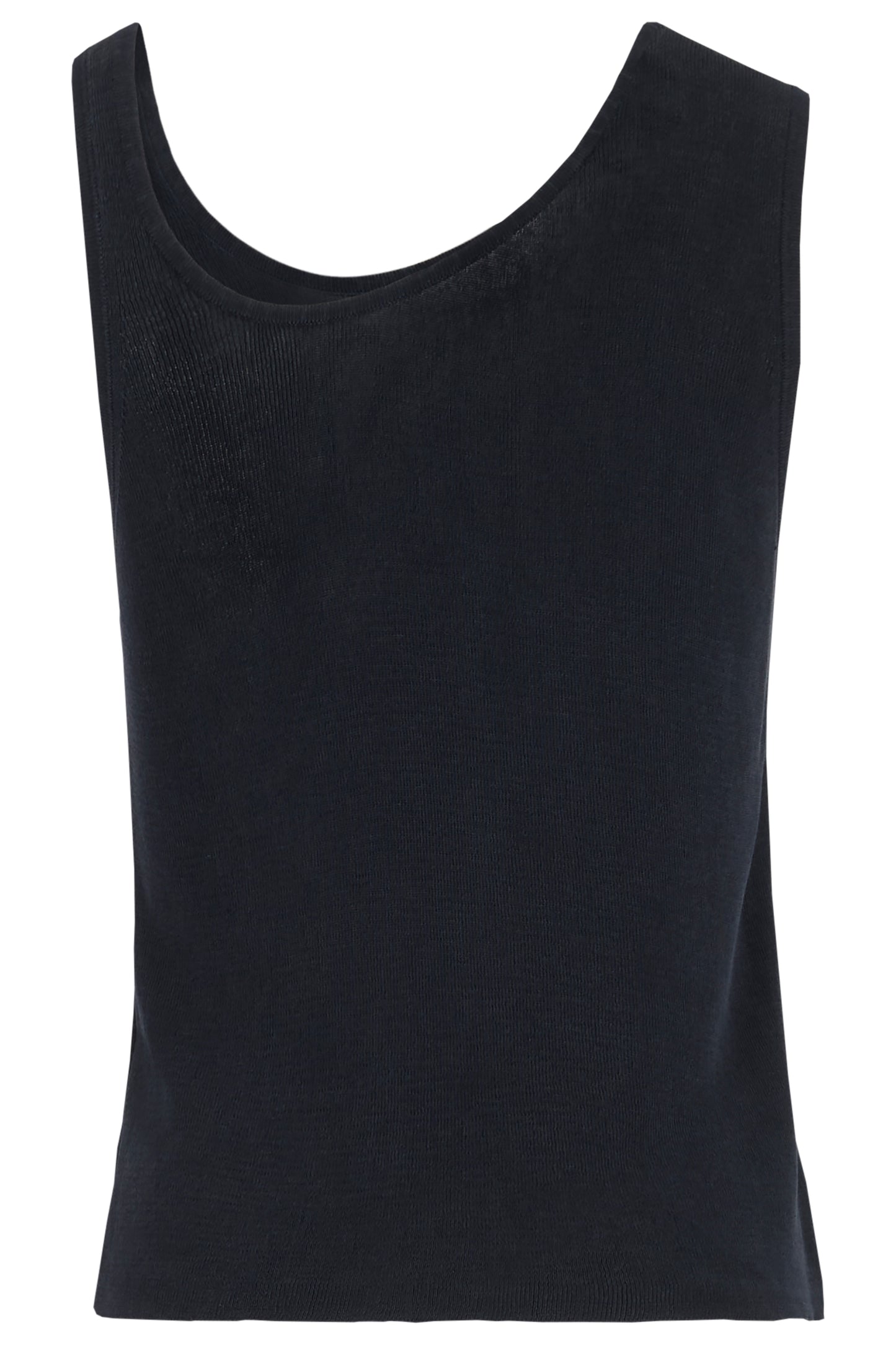 Vintage 1998 Gucci Navy Blue  Silk Asymmetrical Tank Top