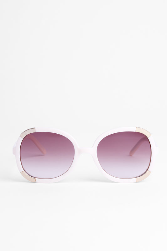 Vintage 2000’s Cream And Gold Square Sunglasses