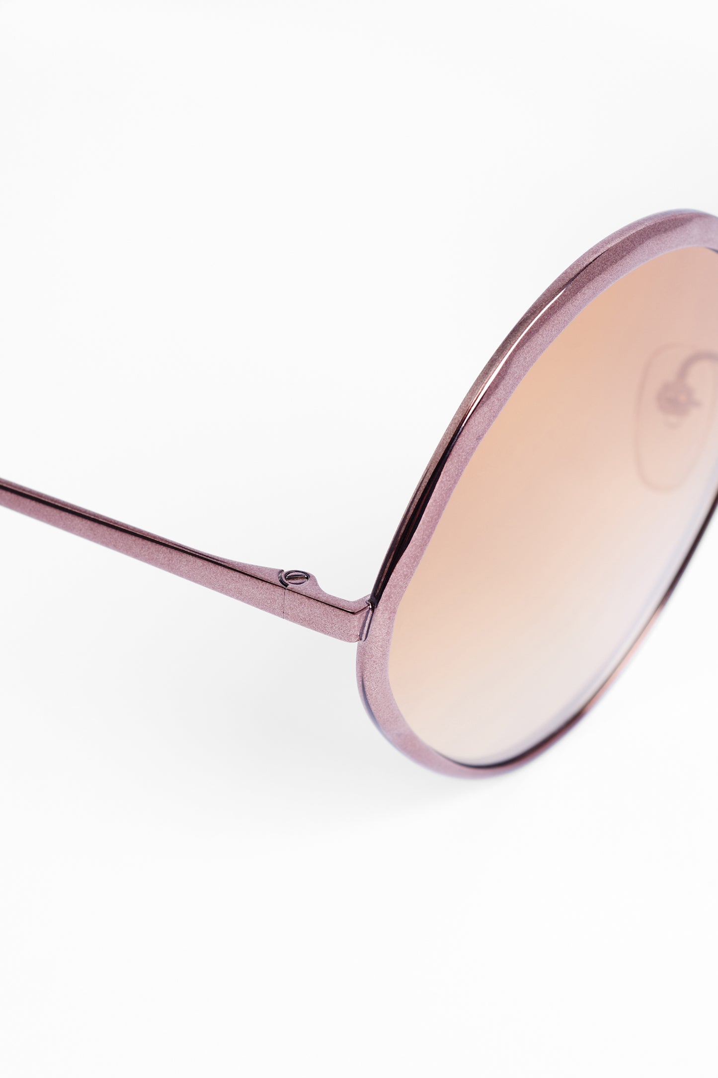 2021 Oversize Circle Rose Gold Mirror Sunglasses