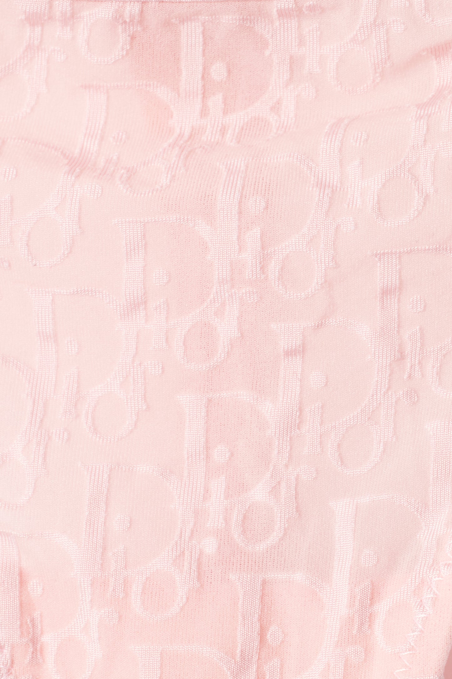 Vintage S/S 2003 Dior Pink Mesh Monogram Thong
