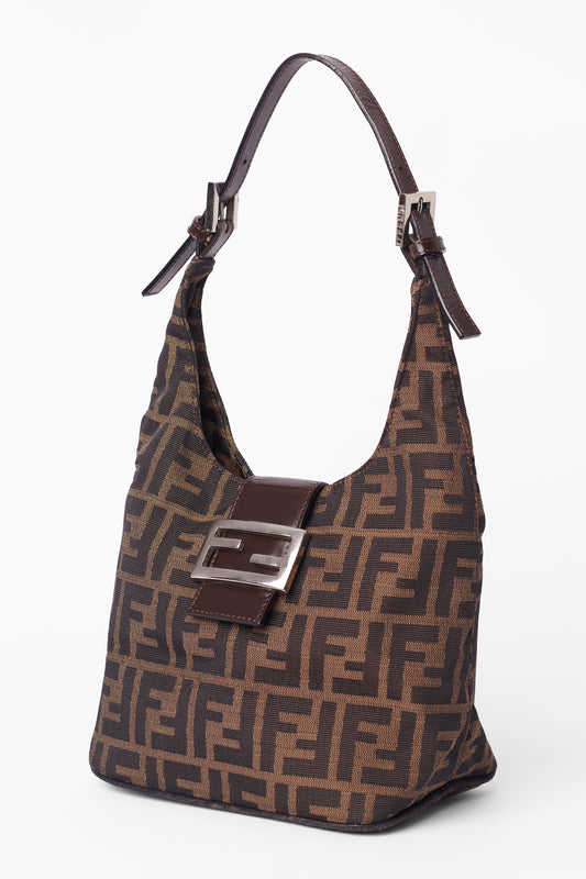 Vintage 1990’s Brown Zucca Print Croissant Bag