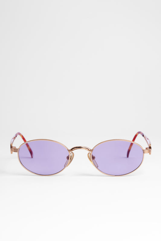 1990's Junior Gaultier Purple Oval Sunglasses