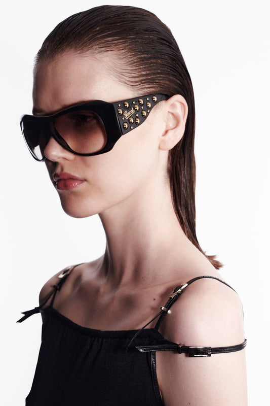 2000s Studded Shield Sunglasses