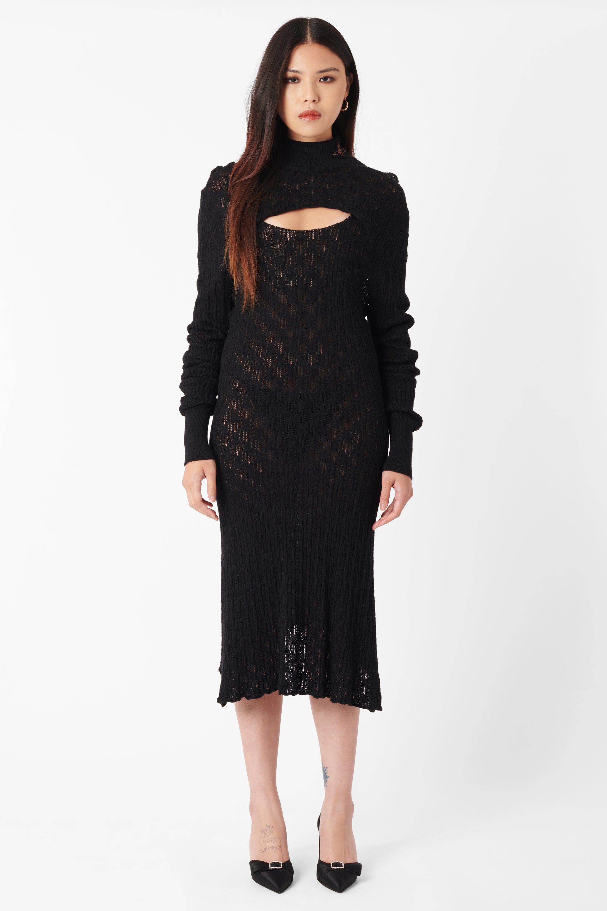 Black Knitted Corset Dress Black Knitted Corset Dress