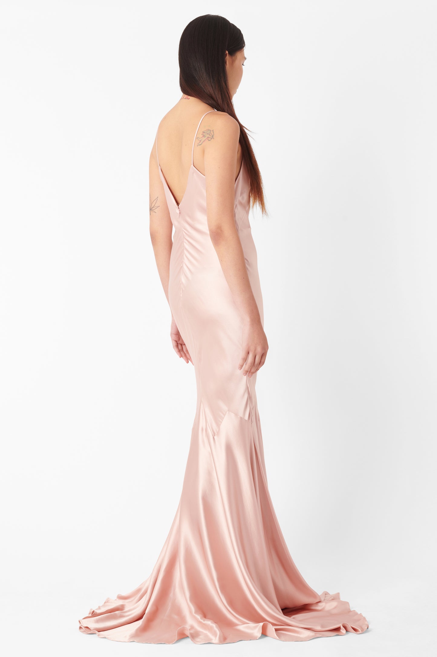 Vintage Deadstock 2005 Pink Silk Maxi Gown