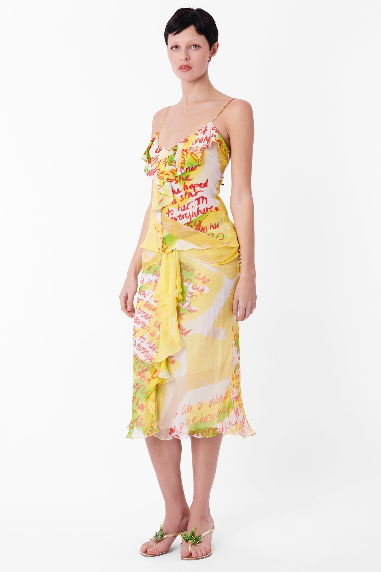 Vintage S/S 2003 Silk Cami & Skirt Yellow Co-ord Set