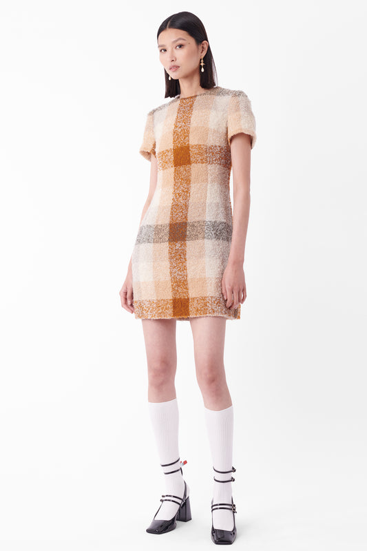 Vintage Valentino Bouclé Check Dress