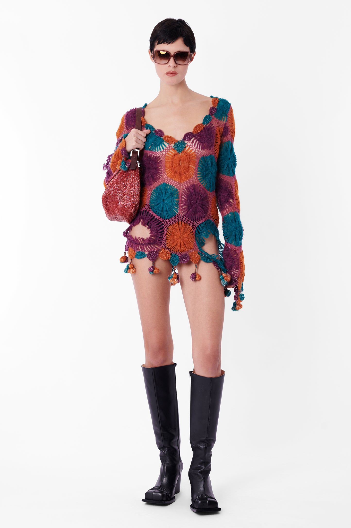 Vintage 00’s Wool Multicolour Tassel Jumper