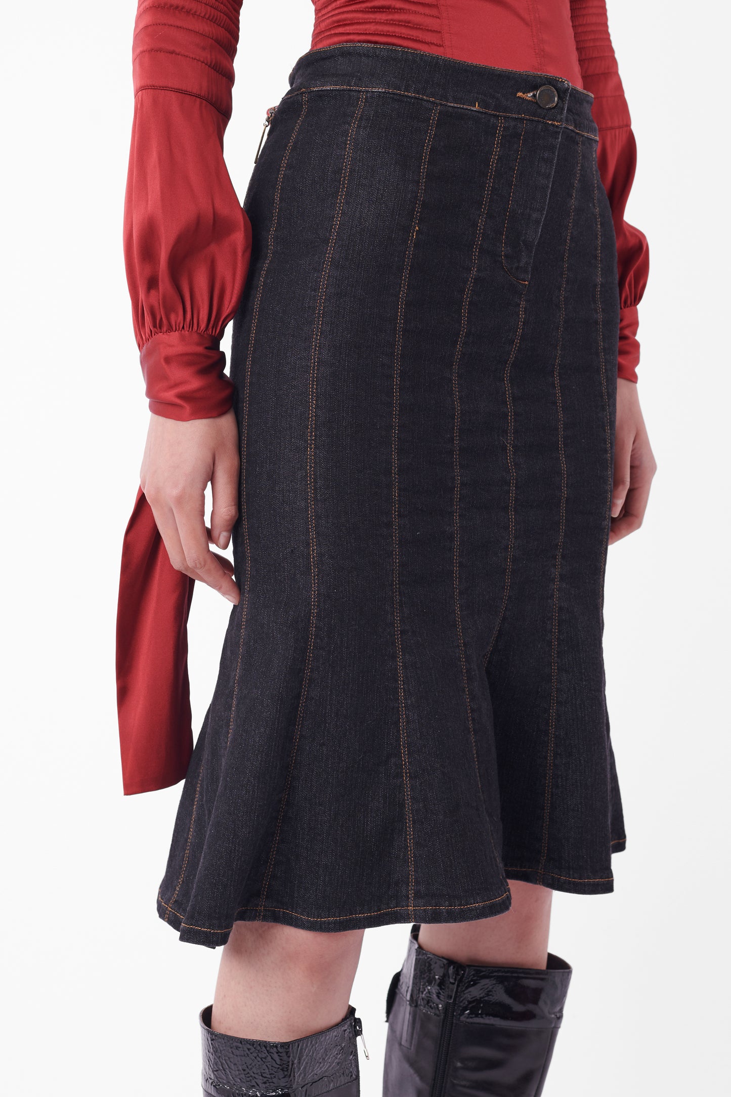 Vintage Dark Denim Skirt