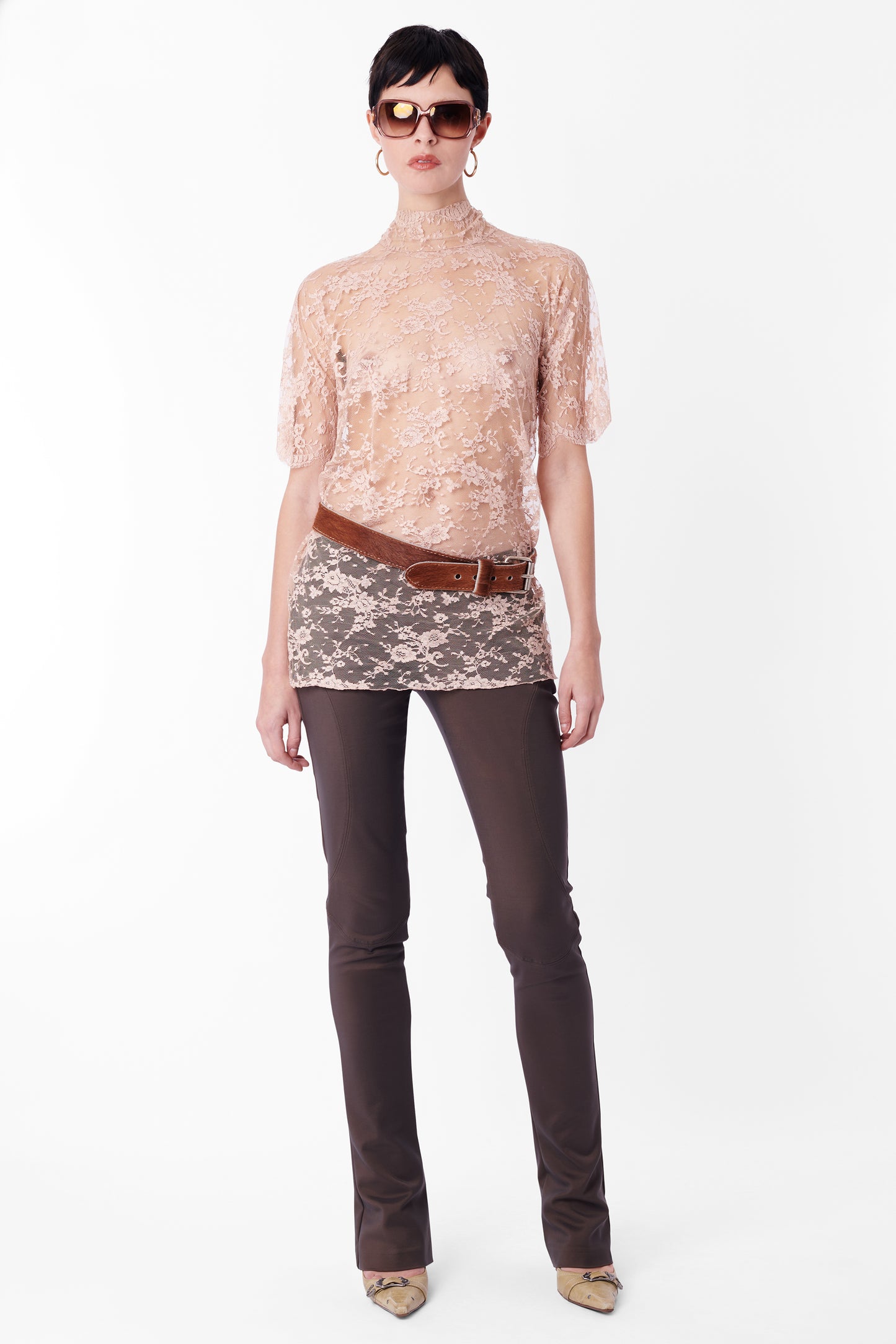 Vintage F/W 2001 Dust Pink Lace Top