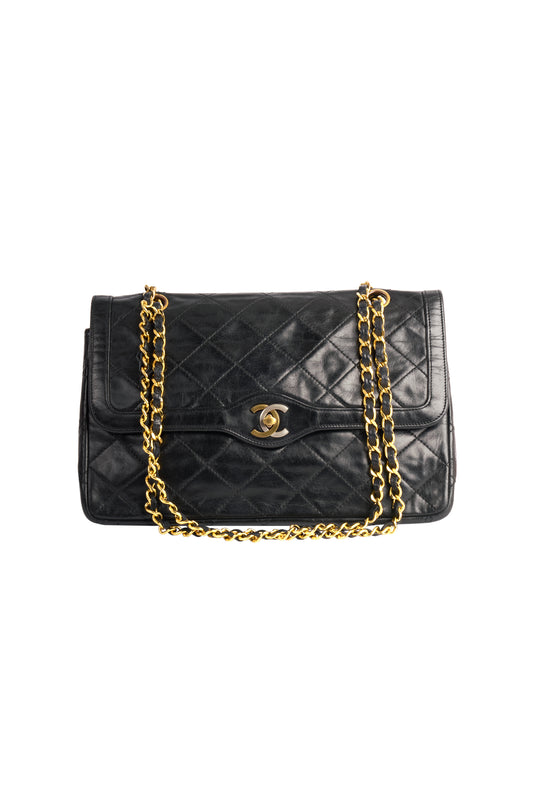 Vintage Chanel 1986- 1988 Leather Double Flap Classic Bag