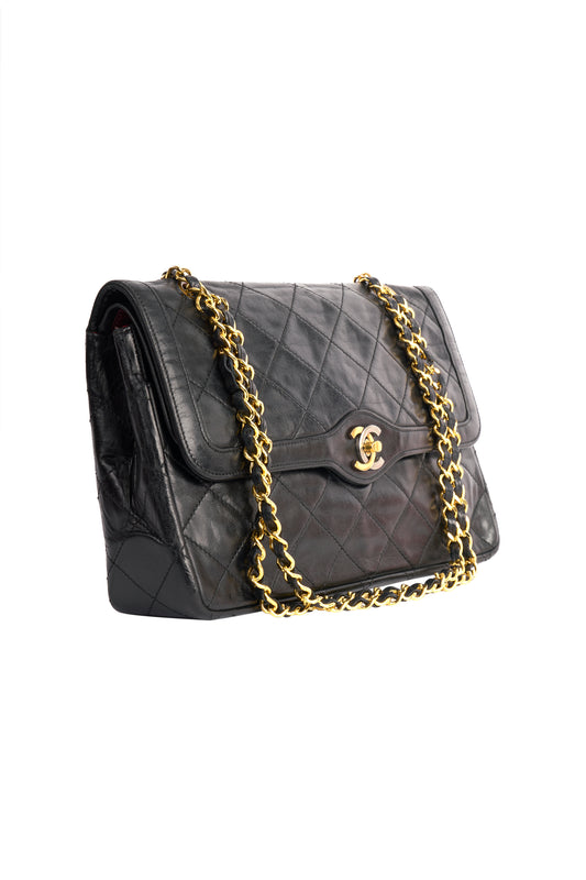 Vintage Chanel 1986- 1988 Leather Double Flap Classic Bag