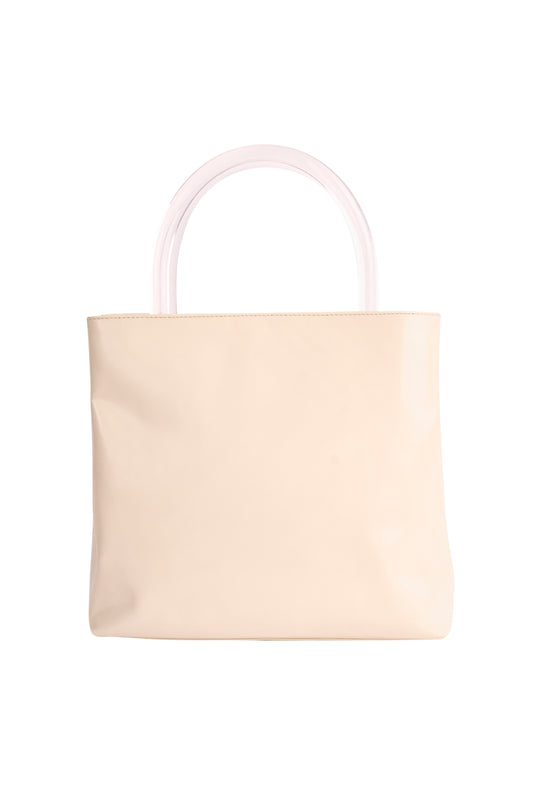 Vintage Prada 1998 White Patent Leather Mini Tote