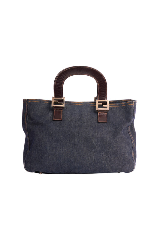 Vintage Fendi 1990's Denim Mini Tote Bag