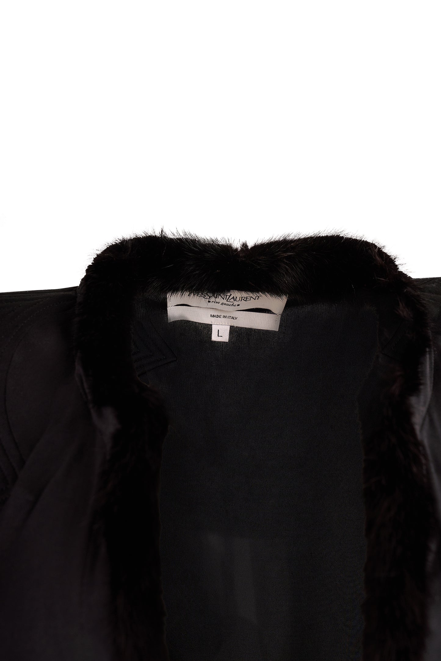Vintage Yves Saint-Laurent Rive Gauche A/W 2004 Mink Trim Co ord Set