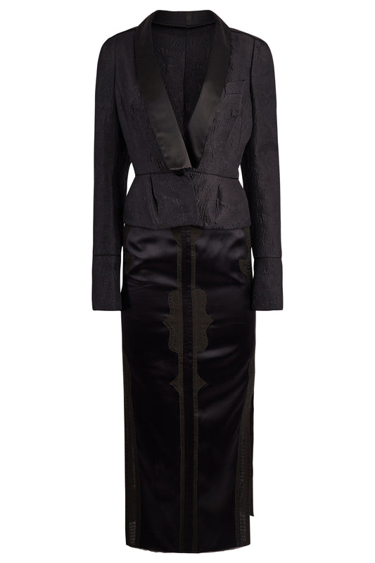 Vintage Yves Saint Laurent Rive Gauche A/W 2004 " Le smoking" Black Co ord Set