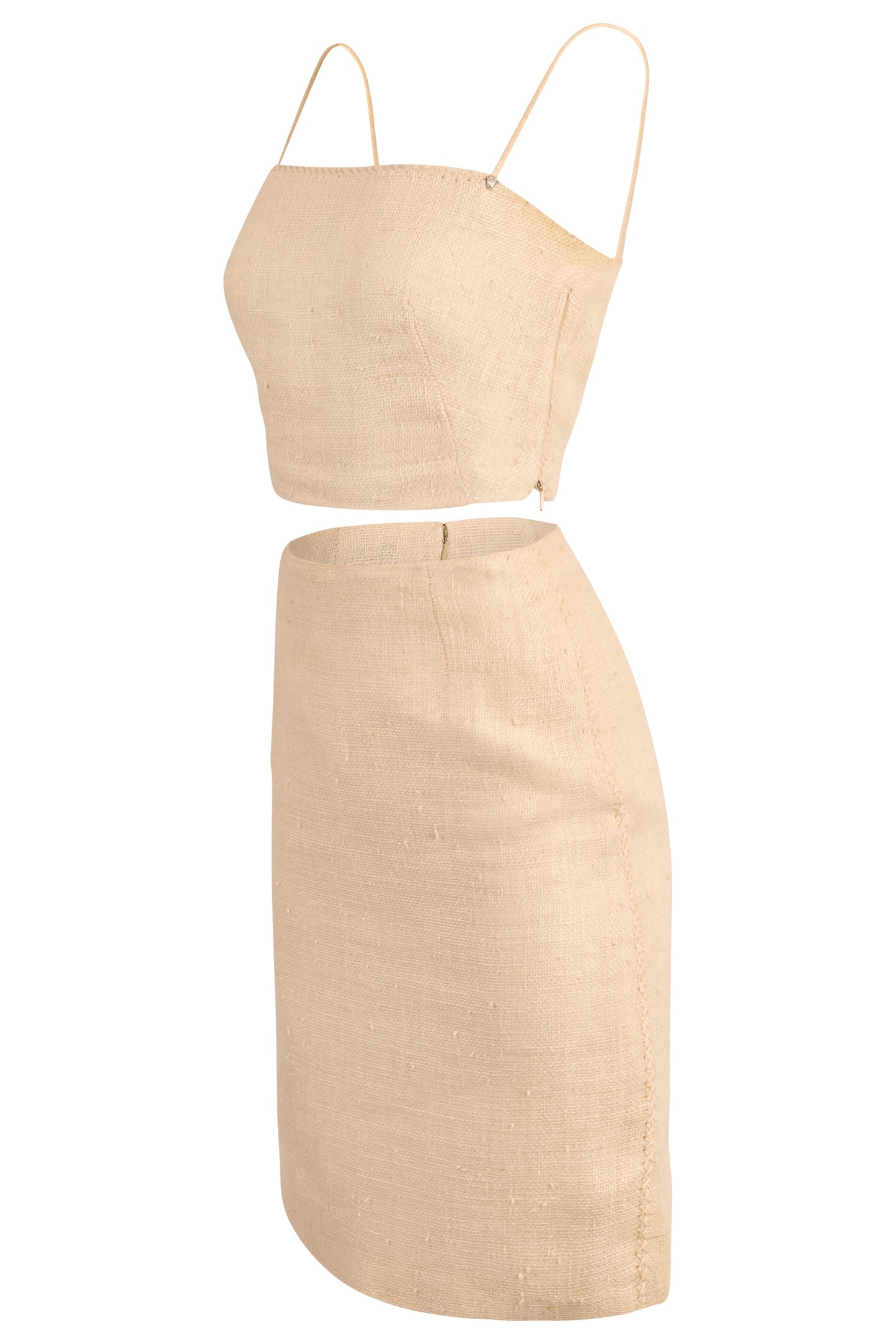 Vintage Gianni Versace 1980's Cream Linen Three Pieces Co ord Set