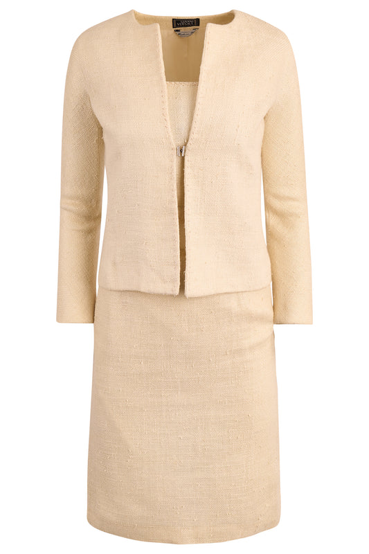 Vintage Gianni Versace 1980's Cream Linen Three Pieces Co ord Set