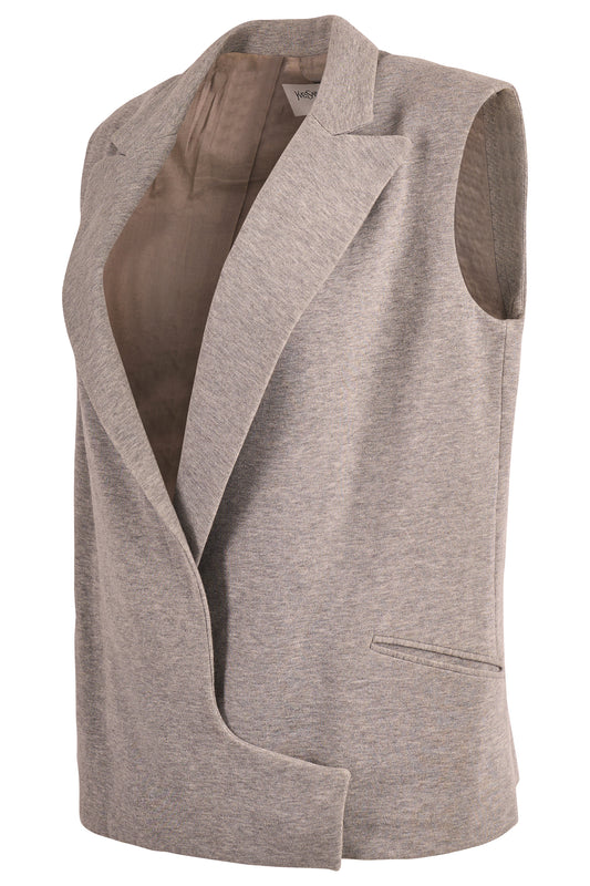 Vintage Yves Saint Laurent S/S 2008 Grey Knit Vest