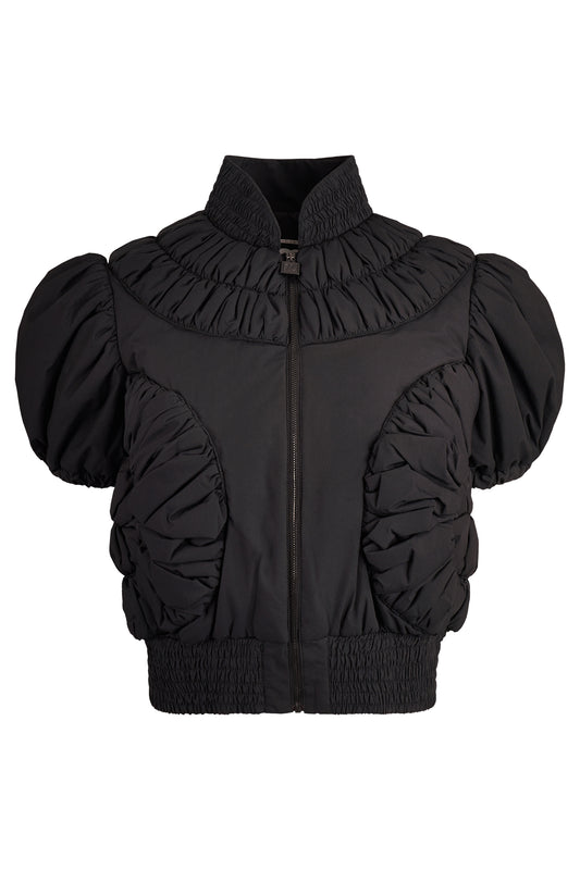 Chanel 2000's Short Sleeves Black Puffer Jacket