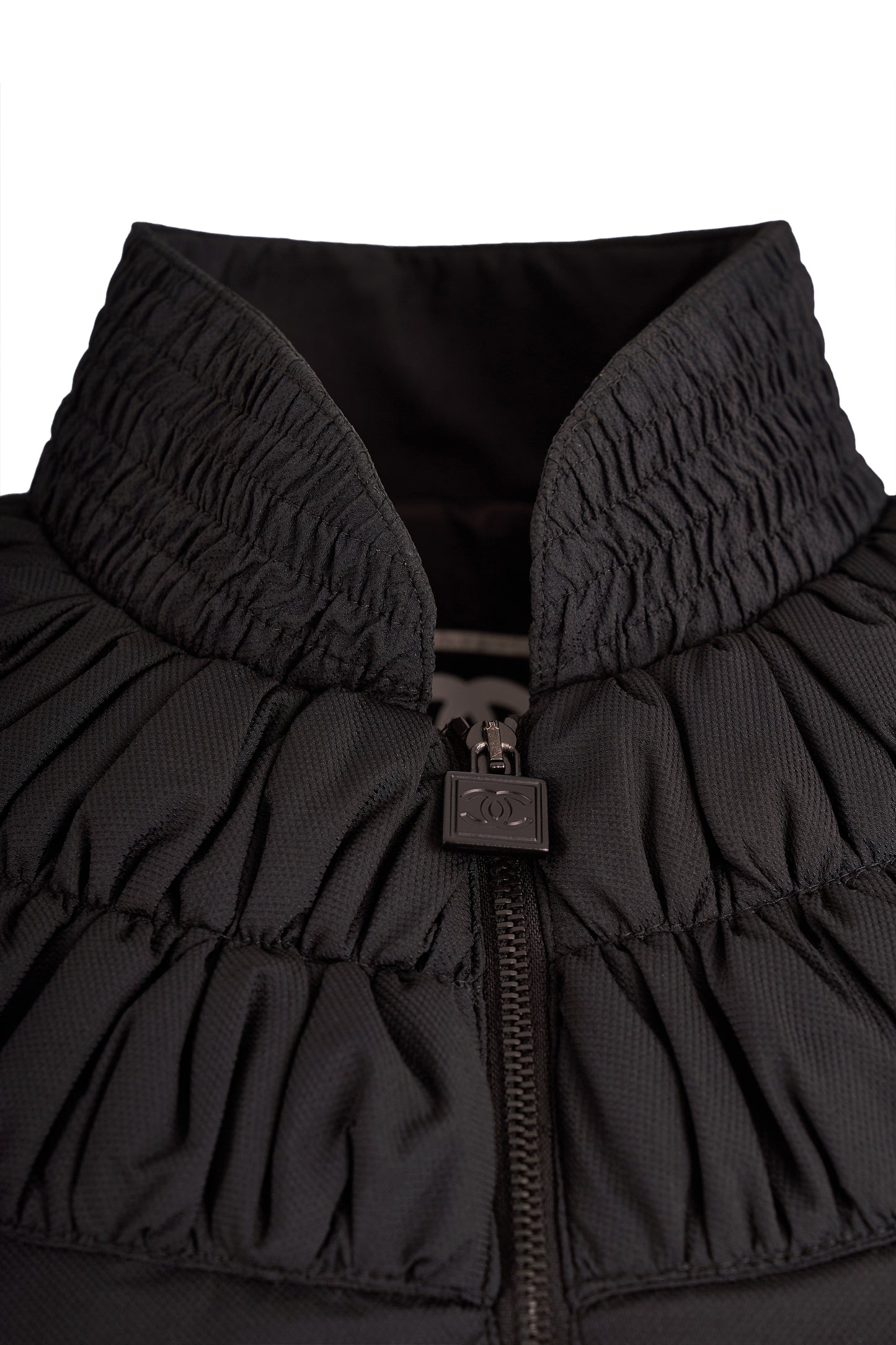 Chanel 2000's Short Sleeves Black Puffer Jacket