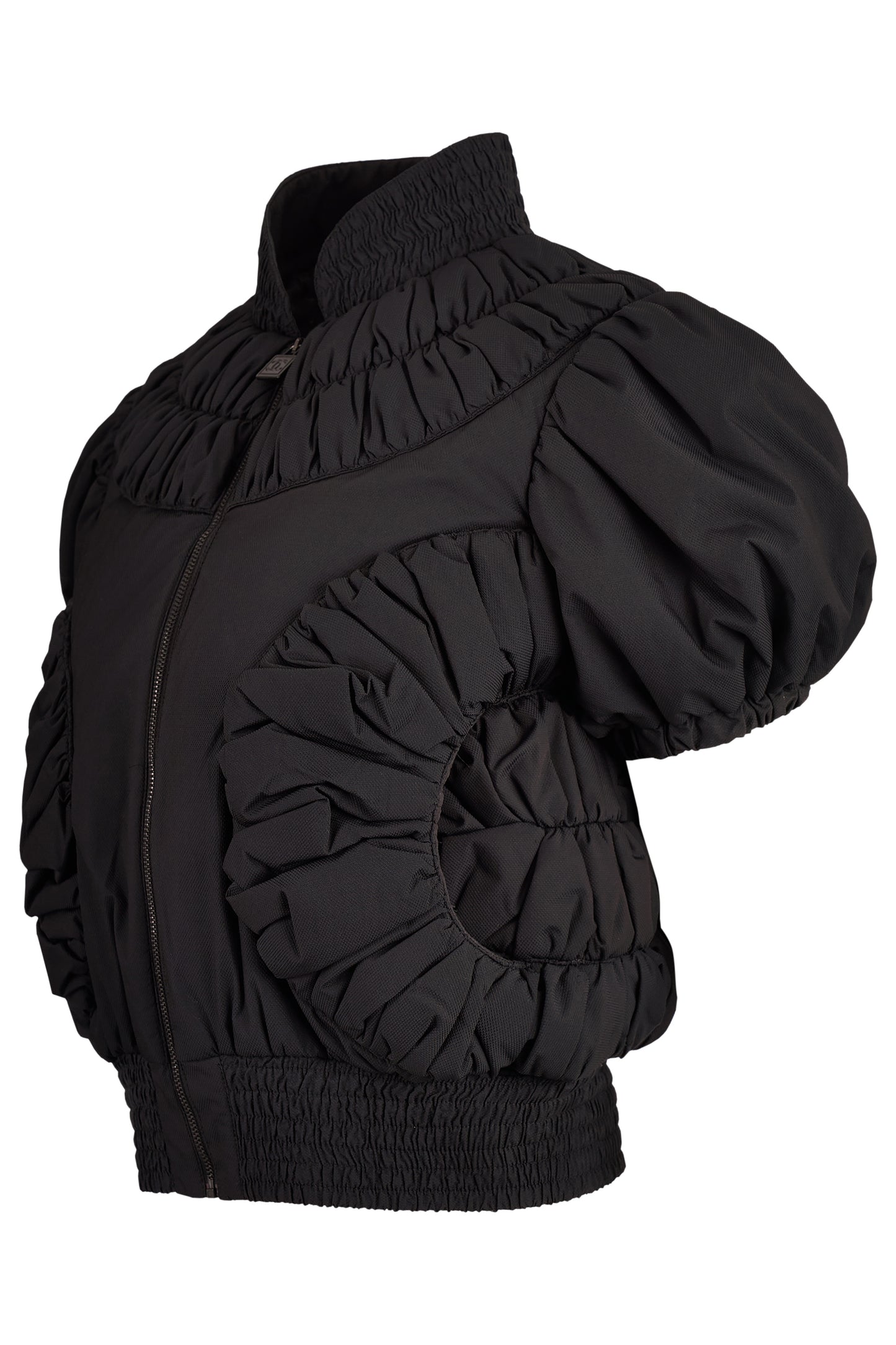 Chanel 2000's Short Sleeves Black Puffer Jacket