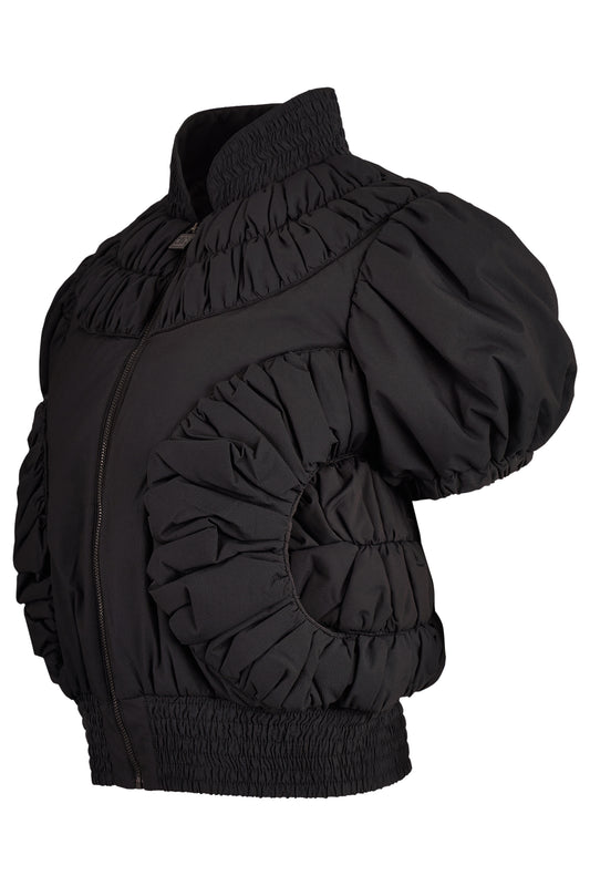 Chanel 2000's Short Sleeves Black Puffer Jacket