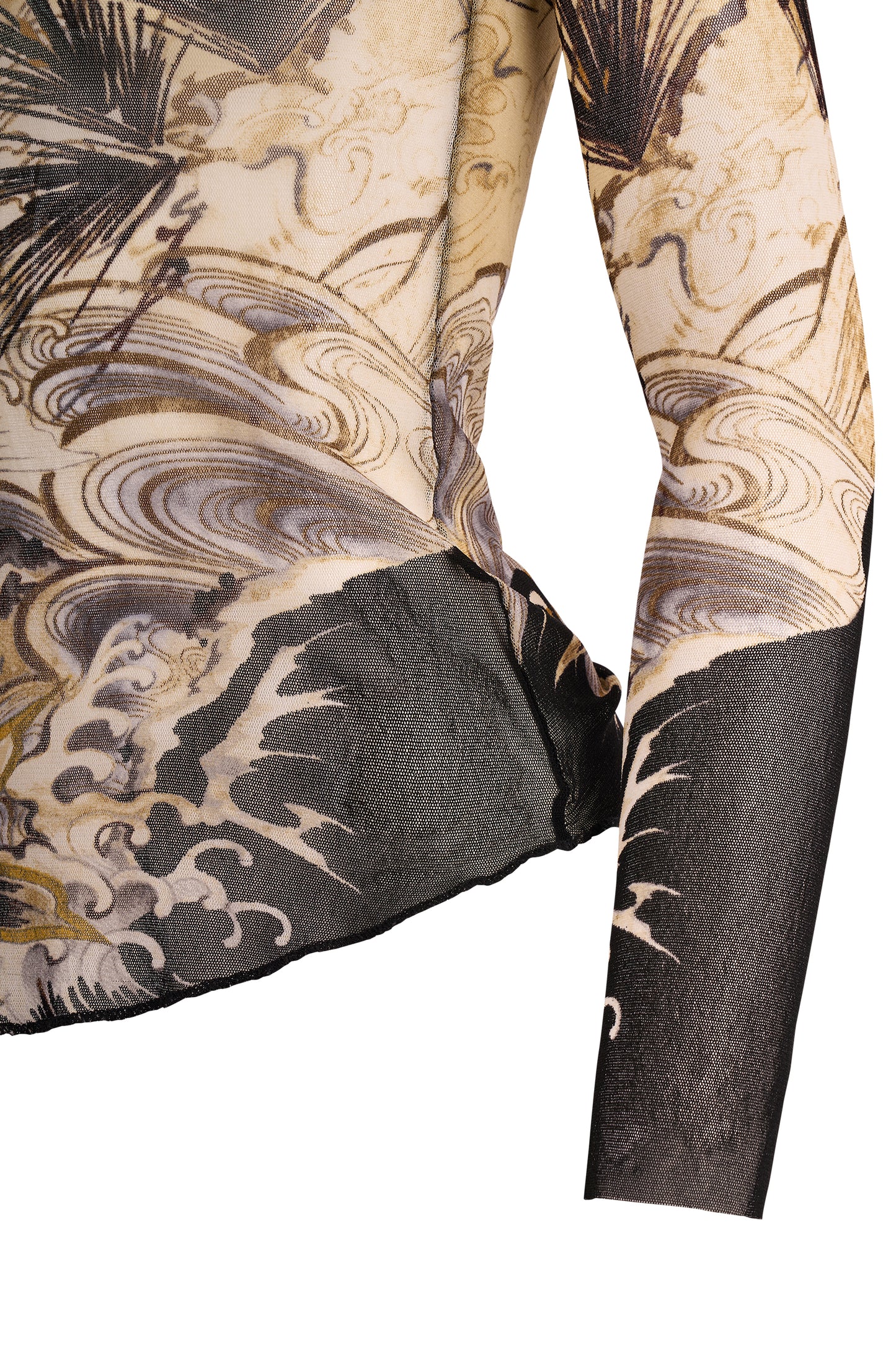 Vintage Jean Paul Gaultier 1990’s Koi Fish Printed Mesh Top