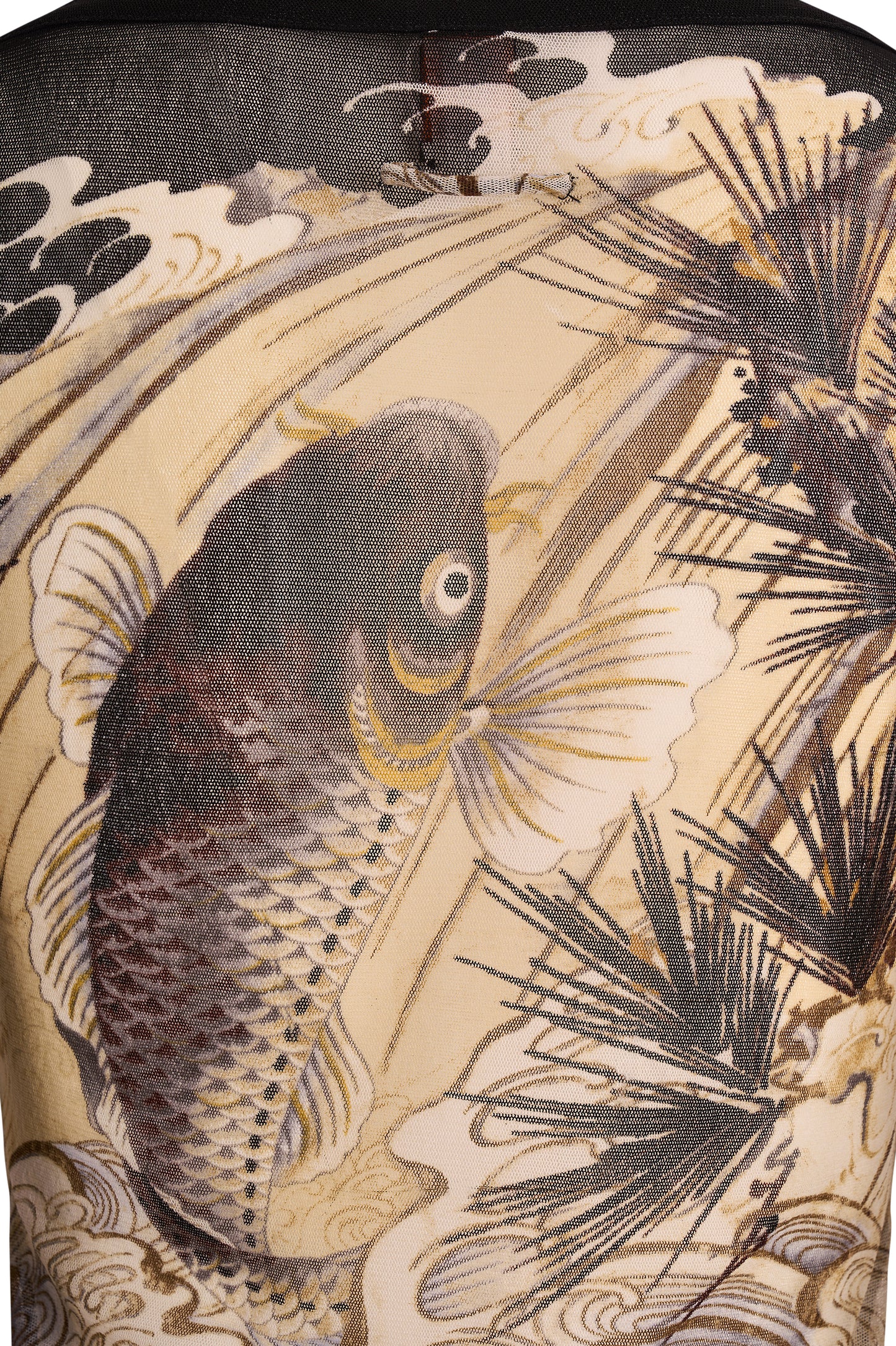 Vintage Jean Paul Gaultier 1990’s Koi Fish Printed Mesh Top