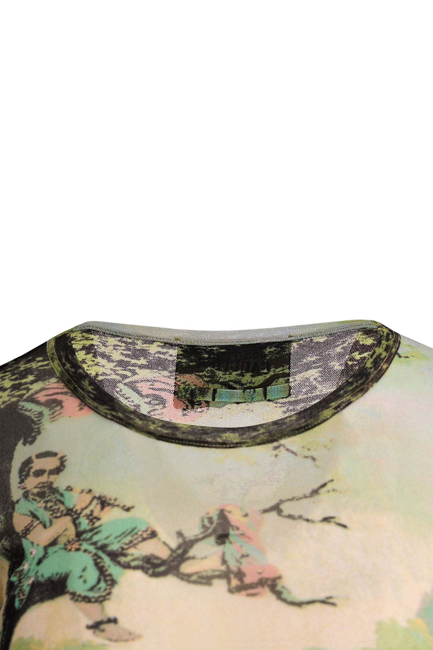 Vintage Jean Paul Gaultier 1998 Krishna Mesh Print Top