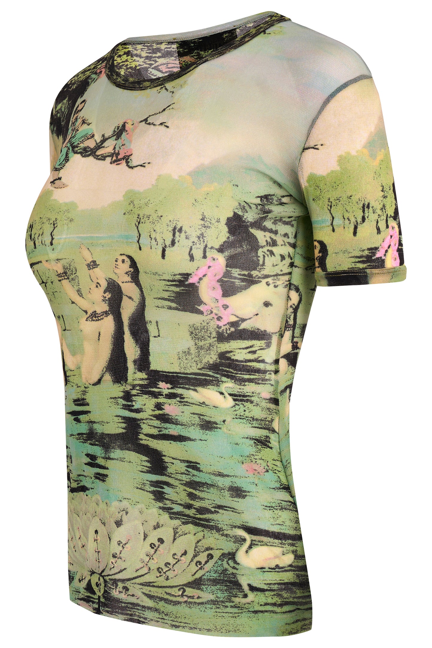 Vintage Jean Paul Gaultier 1998 Krishna Mesh Print Top