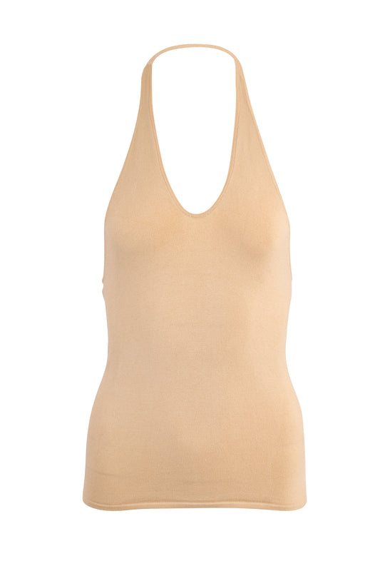 Vintage Ralph Lauren Beige Halterneck Top
