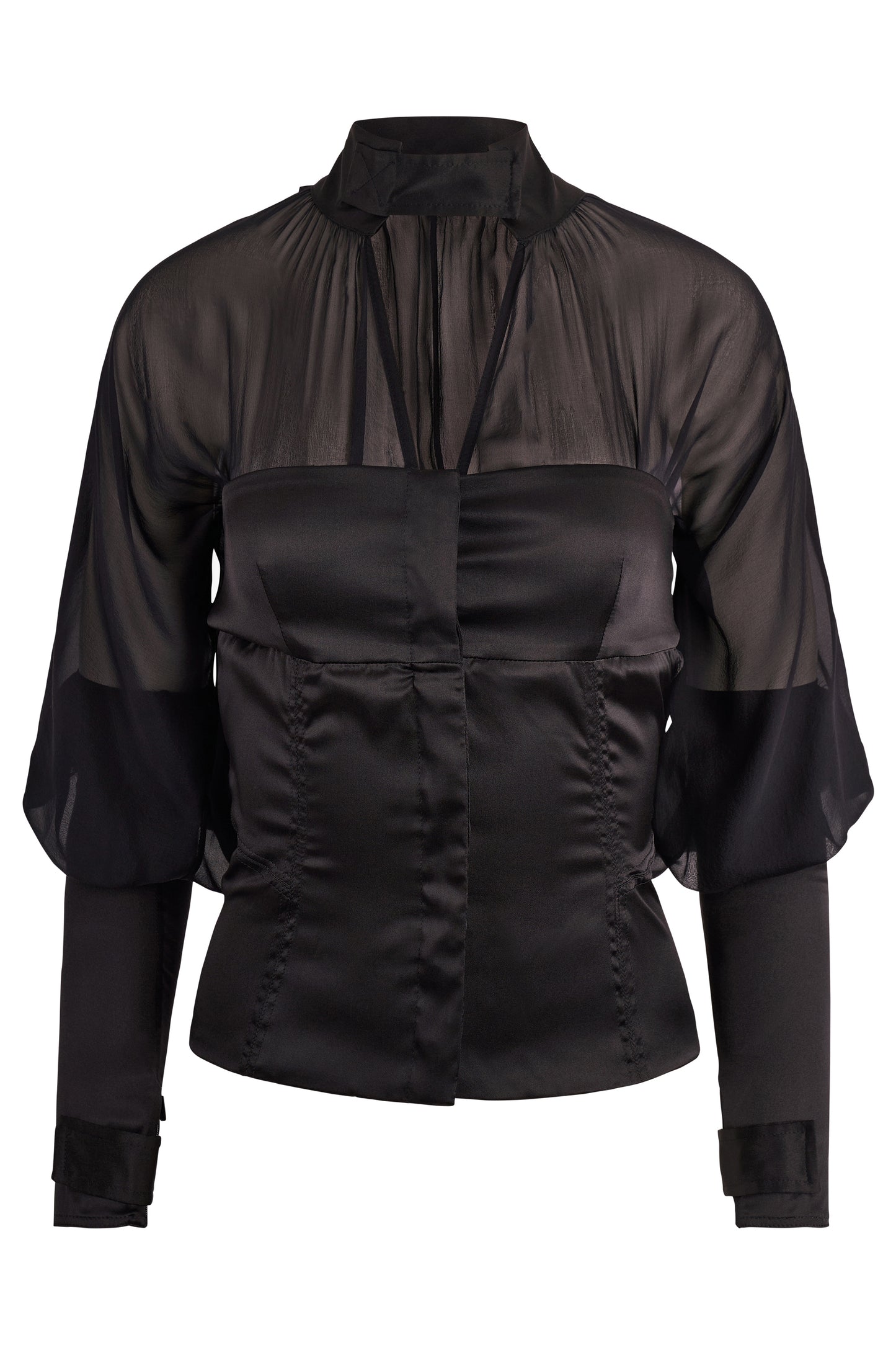Gucci by Tom Ford A/W 2003 Black Silk Sheer Blouse