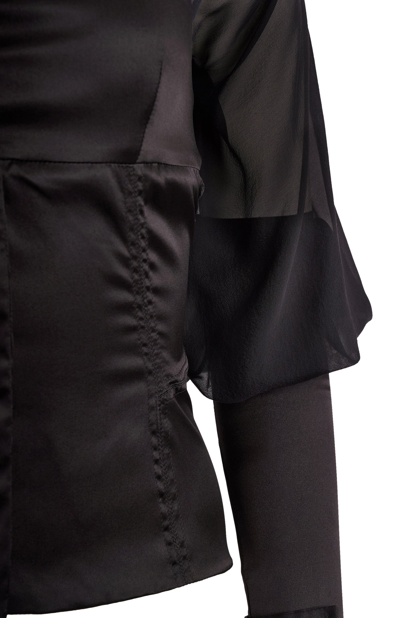 Gucci by Tom Ford A/W 2003 Black Silk Sheer Blouse