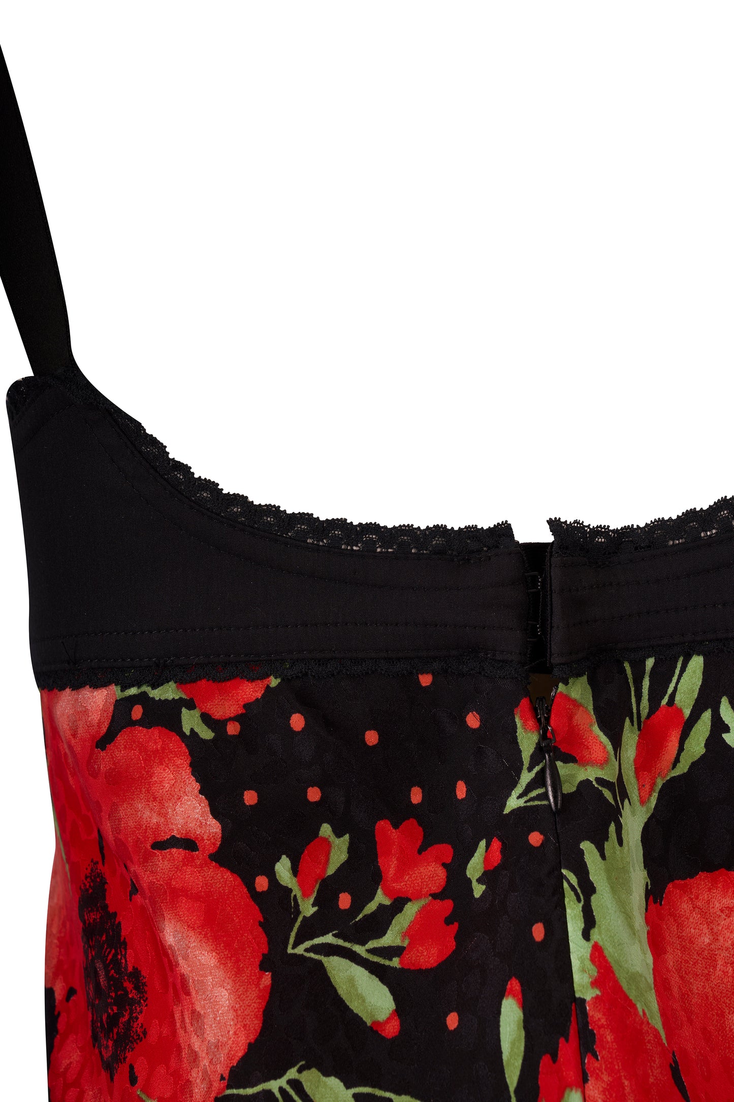 Vintage Dolce&Gabbana Floral Black Bustier Dress