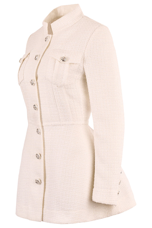 Chanel S/S 2023 White Tweed Jacket