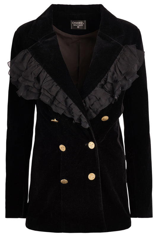 Chanel Circa 2000's Velvet Blazer