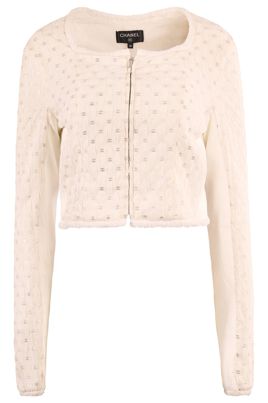 Chanel A/W 2021 Quilted "CC" Monogram Lined Fur Jacket