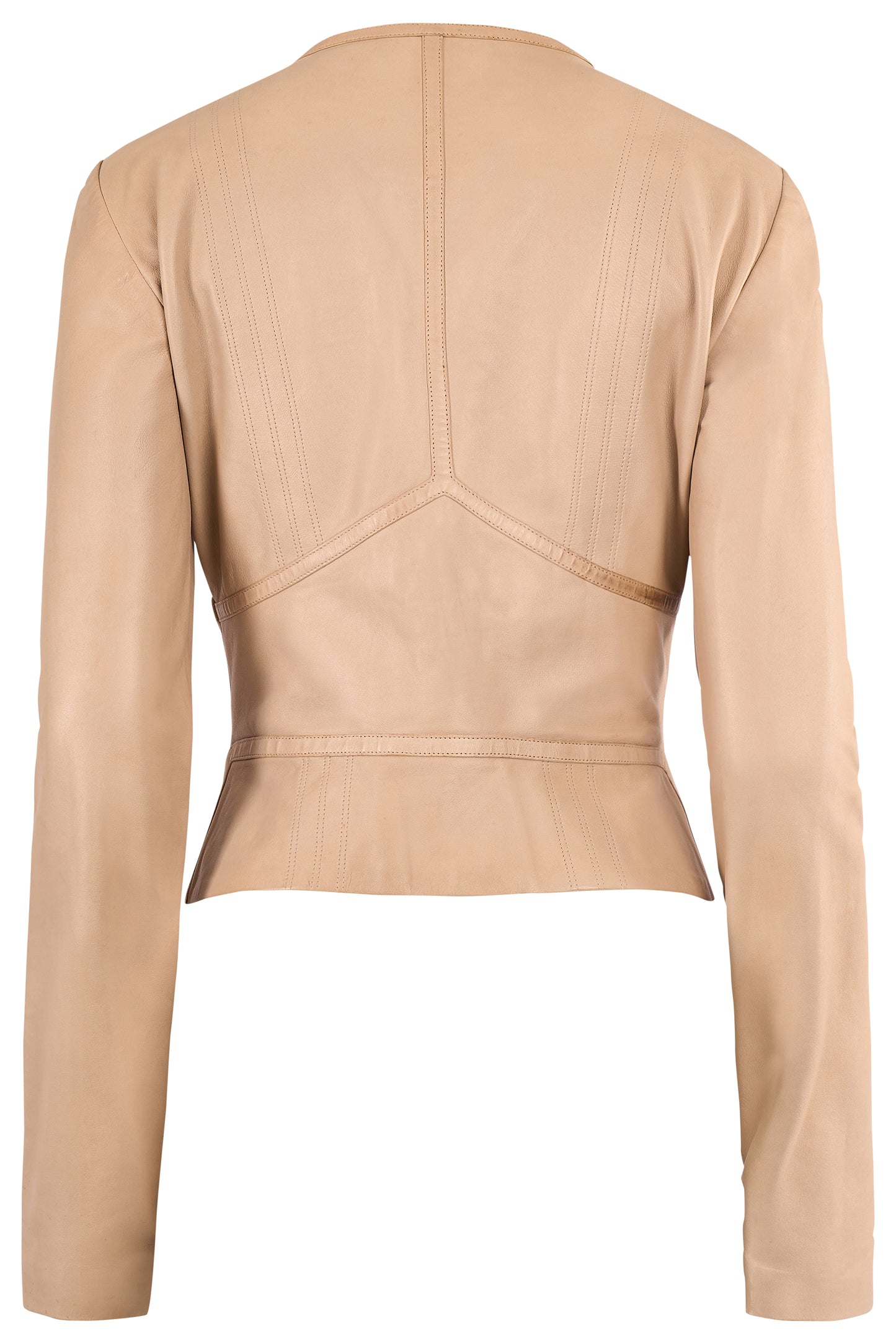 Vintage Gucci By Tom Ford Nude Leather Jacket