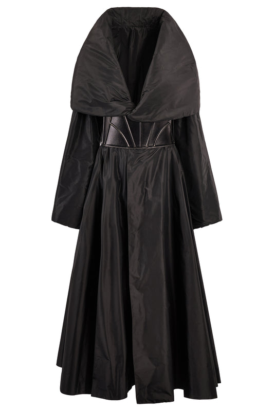 Vintage 1990's Azzedine Alaïa Padded Shawl Collar Long Coat