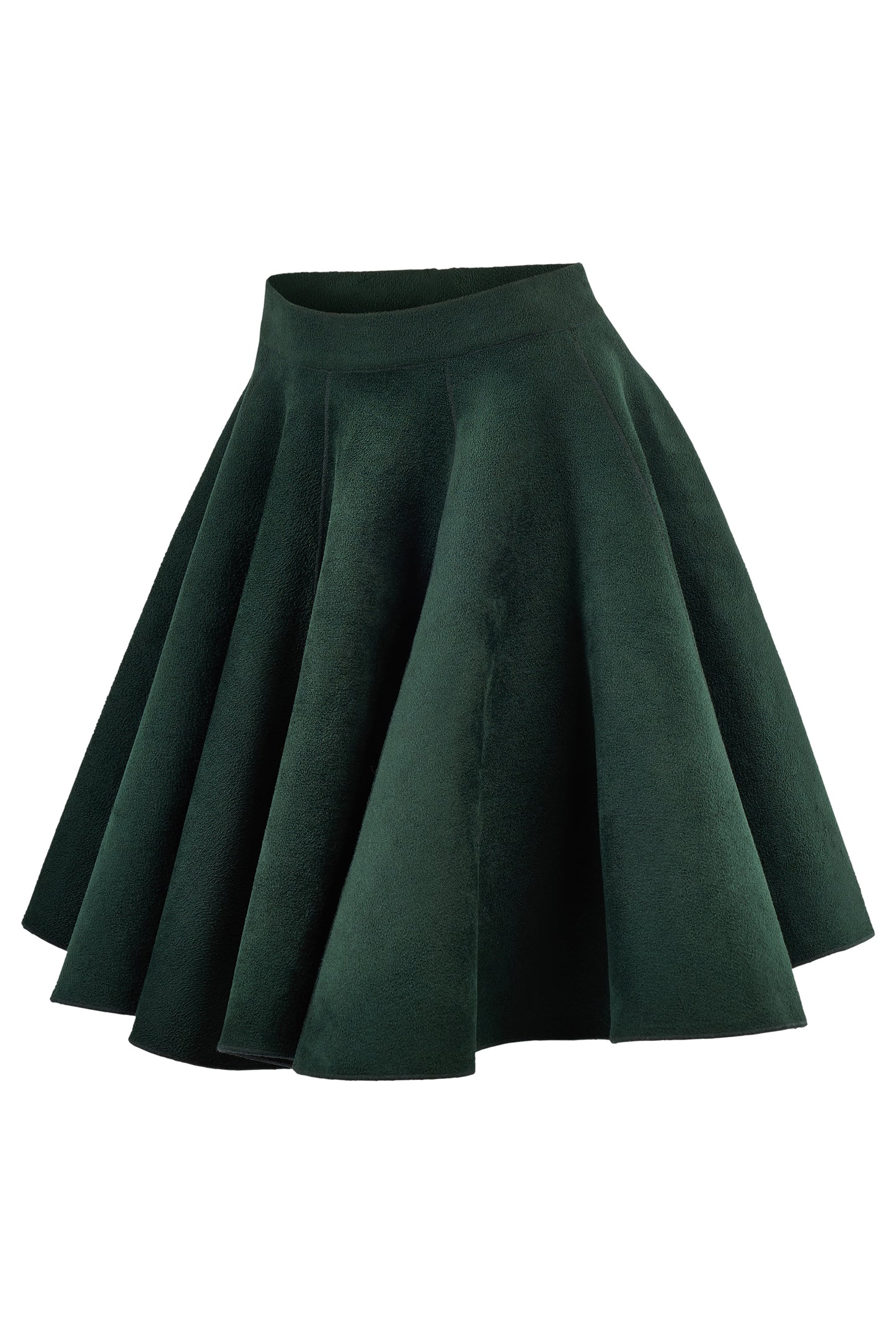 Azzedine Alaïa Wool Blend Green Sculptural Skirt