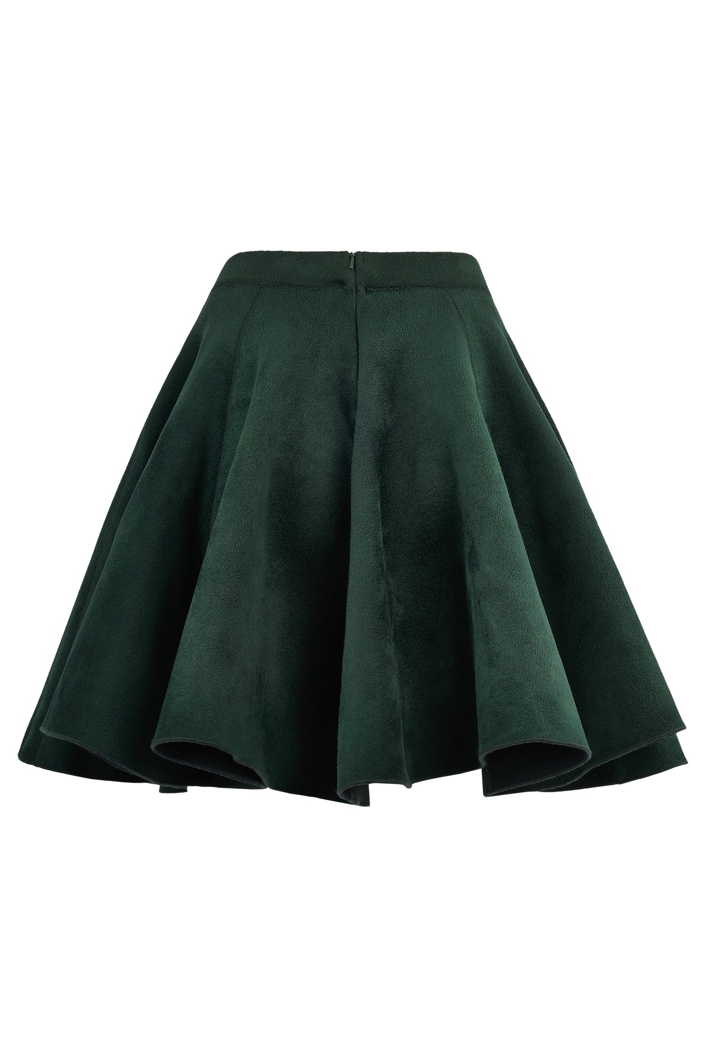 Azzedine Alaïa Wool Blend Green Sculptural Skirt