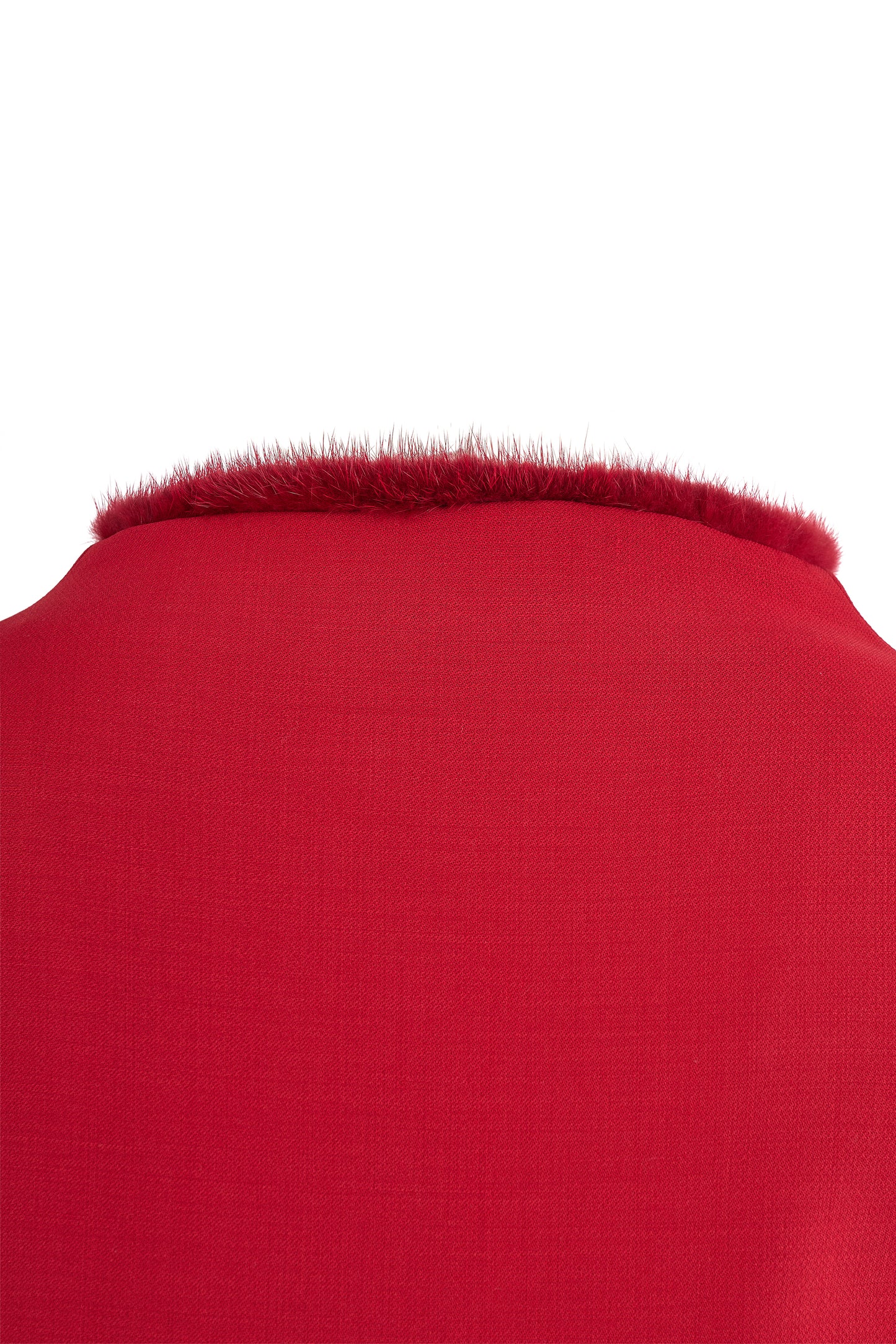 Vintage 1990's Gianni Versace Couture Red  Wool Sleevless Dress