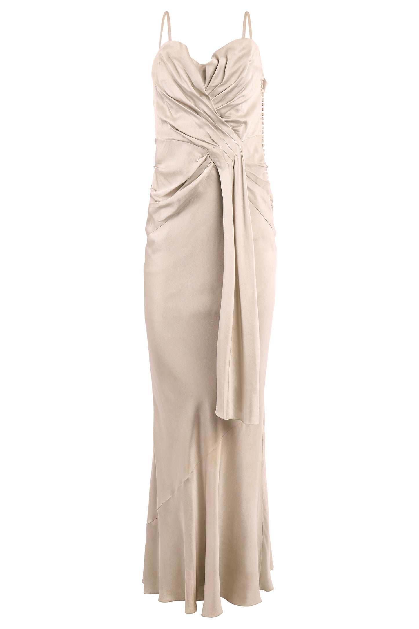 Vintage Christian Dior S/S 2008 White Silk Gown