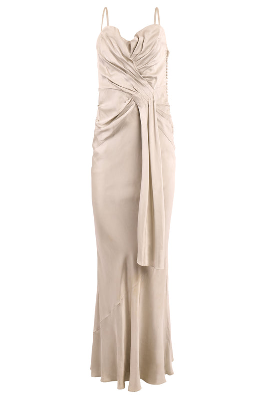 Vintage Christian Dior S/S 2008 White Silk Gown